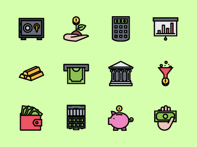 The Finance Icons 100 analytics business creativemarket finance graphicriver icon iconfinder icons money outline