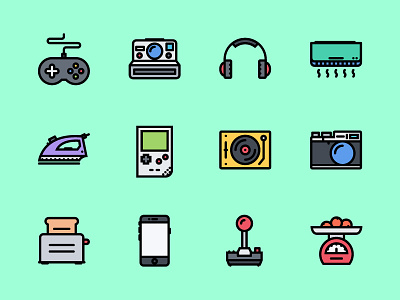 The Electronics & Appliances Icons 100 appliances colored icons creativemarket electronics filled outline gadget graphicriver icon iconfinder icons outline outline icons