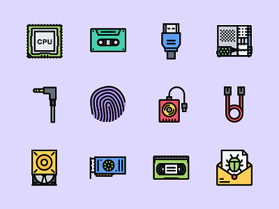 The Computer Data Icons 100 colored icons computer creativemarket data graphicriver iconfinder icons information outline icons port