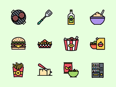 The Food Drinks Icons 100 creativemarket fast food food graphicriver grill icon iconfinder icons outline