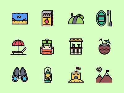 The Beach & Camping Icons 100