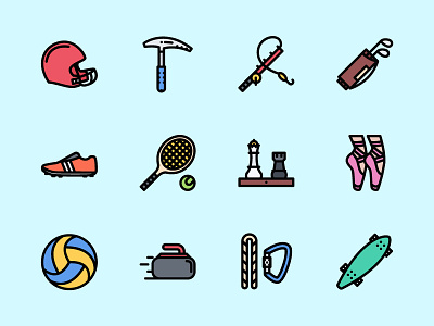 The Sport Equipment Icons 100