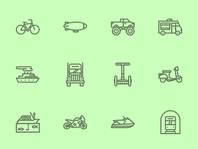 The Transport Icons 100 creativemarket graphicriver icon iconfinder icons logistics outline transport