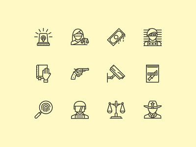 The Law Icons 100 court creativemarket crime icon iconfinder icons law outline police