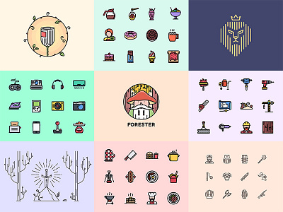 Best 2016 2016 best brand branding colored icons colored outline icons filled outline icons icon icons logo logotype outline icons