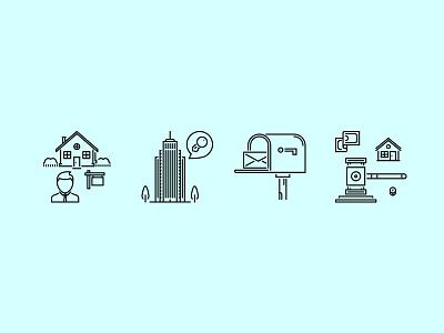 The Real Estate Outline Icons 25