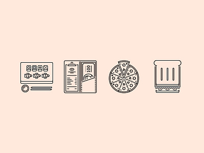 The Restaurant Outline Icons 25