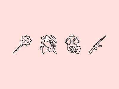 The War Outline Icons 25