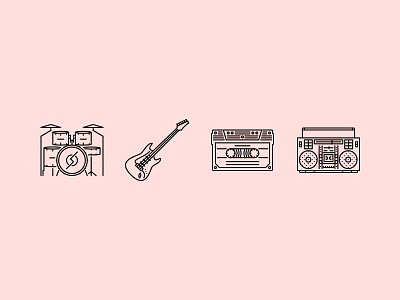 The Music Outline Icons