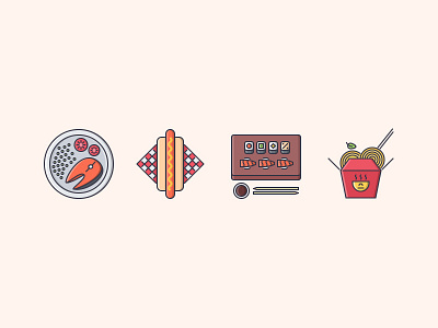 The Restaurant Filled Outline Icons 25 cook filled outline food hot dog icon iconfinder icons noodles outline restaurant set sushi