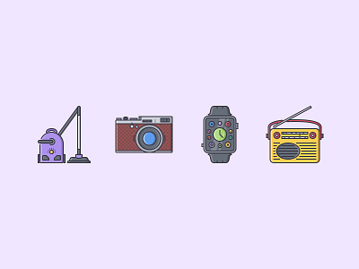 The Electronics Filled Outline Icons 25