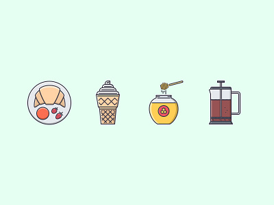The Cafe Filled Outline Icons 25