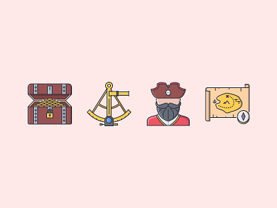 The Bad Boys Outline Icons 25 captain filled outline icon iconfinder icons outline set sextant treasure treasure map