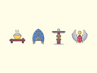 The Culture Filled Outline Icons 25