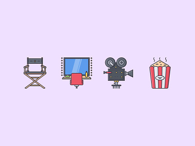 The Cinema Filled Outline Icons 25