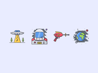 The Space Filled Outline Icons 25