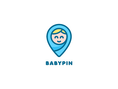Baby Pin baby child children clean kid location logo logos map pin
