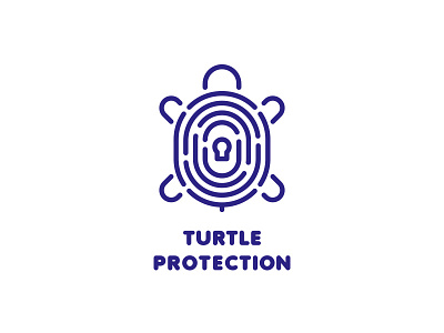 Turtle Protection Logo - Day 18 animal clean fingerprint lock logo protection safe security shield technology turtle