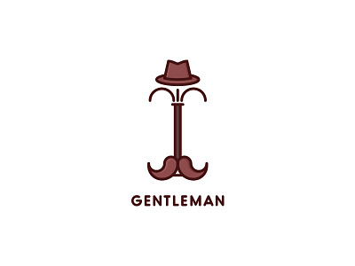Gentleman Logo - Day 19 clean clothes coat gentleman hanger hat logo man mustache rack service