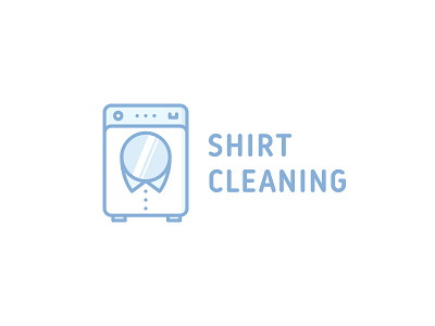 Shirt Cleaning Logo - Day 20 clean cleaning clothes dry line logo machine outline service shirt wash washer
