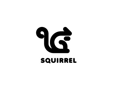 Squirrel Logo - Day 25 animal forest line logo logos mascot minimalism nature nut outline rodent squirrel