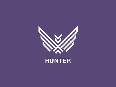 Hunter Logo - Day 28 attack bird clean hunter hunting knife line logo logos outline owl wing