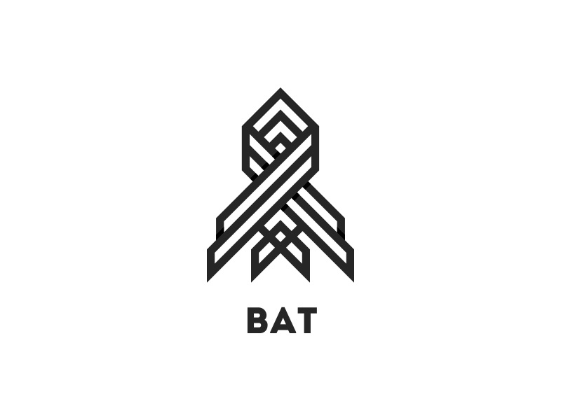 Bat Logo - Day 29 clean logos logo animal vampire outline line strong wings sleep night bat