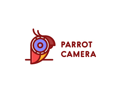 Parrot Camera Logo - Day 36 bird blog camera clean last spark logo mascot nature outline parrot travel video