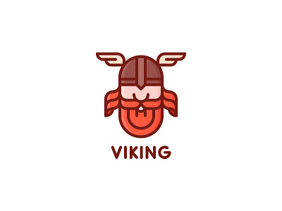 Viking Logo - Day 37 beard clean helmet last spark line logo logos odin outline smile viking wings