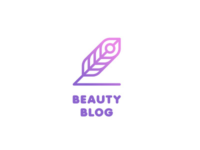 Beauty Blog Logo - Day 46 beauty blog blogger feather last spark logo logos magazine one day one logo peacock pen video