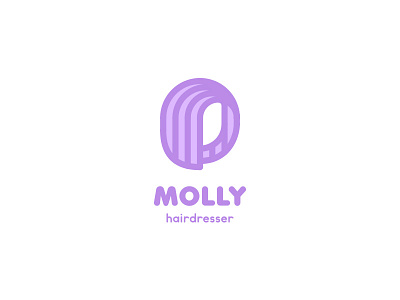 Molly Logo - Day 50 beauty bob hair hairdresser hairstyle last spark line logo logos one day one logo outline purple