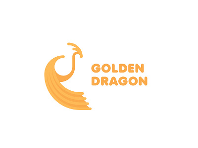 Golden Dragon - Day 51 dragon elegant finance gold golden last spark legend logo logos money one day one logo wing