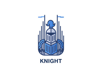 Knight Logo - Day 52 army flag honor kingdom knight last spark leader line logo one day one logo outline war