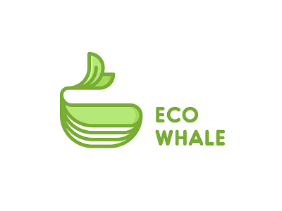 Eco Whale Logo - Day 54 eco ecology fish last spark leaf logo logos nature one day one logo plant sprout whale