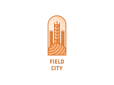 Field City Logo - Day 68 cafe city earth eco ecology farm farmer field fithess flat food health home house illustration last spark logo one day one logo real estate restaurant