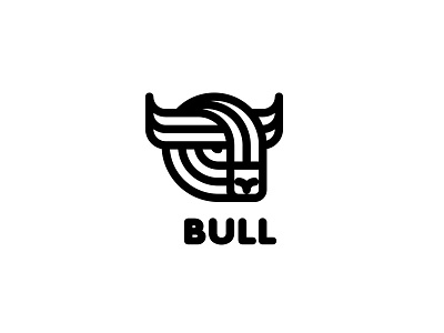 Bull Logo - Day 75 animal animals big bold bull energy finance grace last spark leader line lines logo nature one day one logo outline power pride strong victory