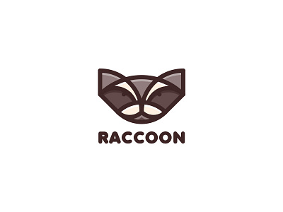 Raccoon Logo - Day 80 animal camp camping circle clean forest game geometry illustration last spark line logo mascot nature one day one logo outline raccoon strong wild