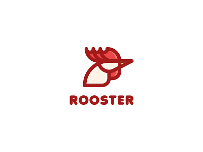 Rooster Logo - Day 81 aggression bold cafe chicken cock egg fast food hen illustration last saprk line lines logo one day one logo outline red restaurant rooster strong