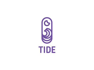 Tide Logo - Day 82 bold circle last spark line logo moon nature ocean one day one logo outline river sea strong tide tourist travel voyage water wave waves