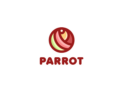 Parrot Logo - Day 89 beach bird cafe circle feather geometry illustration jungle last spark logo mascot one day one logo parrot ravel tour tourism tourist travel voyage wing