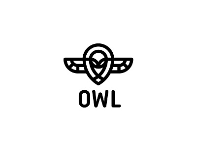 Owl Logo - Day 97 bird bold flight fly guard hunt last spark location logos mascot mascot logos night one day one logo owl pin security shield strong travel wing
