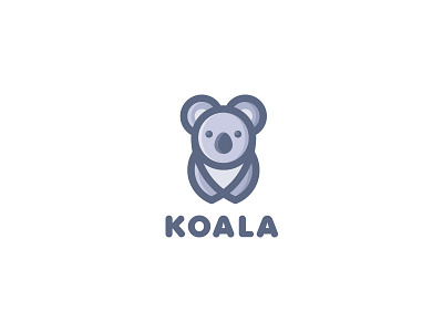 Koala Logo - Day 98 animal cartoon cute eucalyptus forest geometry koala last spark line logo logos mascot nature one day one logo outline relax simple sleep travel tree