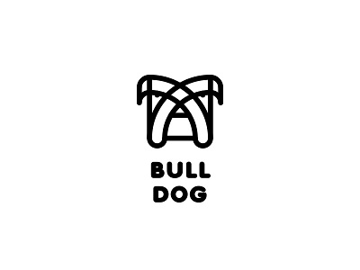 Bulldog Logo - Day 102 animal black brand bulldog dog geometry head last spark line logo logos mascot one day one logo outline pet power pride security severe strong