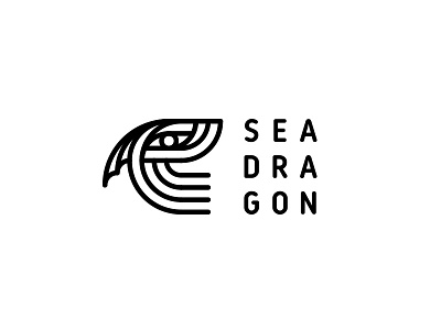 Sea Dragon Logo - Day 105 animal bar basilisk dragon last saprk legend line logo logos mascot monster myth nature one day one logo outline sea snake story strong tattoo