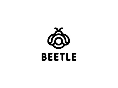 Beetle Logo - Day 109 beetle bug camp camping circle fly geometry insect last spark letter line logo logos mascot nature o one day one logo outline strong wing