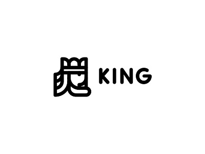 King Logo - Day 110 ages boss brand head imperator king kingdom last spark leader line logo logos lord middle monarch one day one logo outline power pride severe