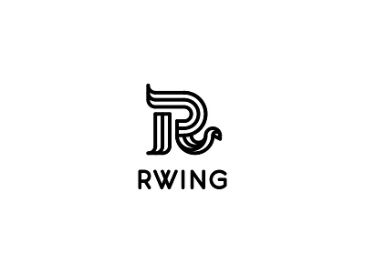 Rwing Logo - Day 115 bird bright developer flexibility flexible flight fly gull it last spark letter logo logos one day one logo programmer r service typography wing wings