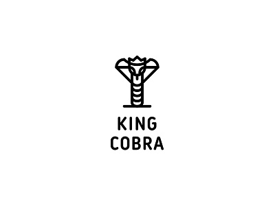 King Cobra Logo - Day 116 animal animals attack brand cobra crown king last spark line lines logo mascot monochrome one day one logo outline outline logo poison princess queen snake