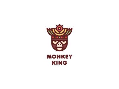 Monkey King Logo - Day 118 brand crown culture for sale jungle king last spark leader logo logos mark monkey one day one logo power pride severe shaman travel tribe zoo