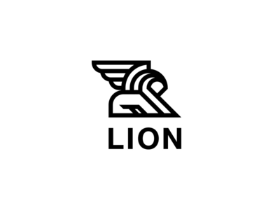 Lion Logo - Day 120 animal brand chimera fairy tale fly for sale heraldry knowledge lastspark legend lion logo logos mascot myth one day one logo pride sphinx wing wisdom
